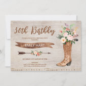 Invitation d'anniversaire de la florale occidental (Devant)
