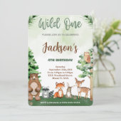 Invitation d'anniversaire de la forêt (Debout devant)