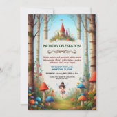 Invitation d'anniversaire de la forêt de Fairytale (Devant)