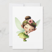 Invitation d'anniversaire de la forêt de Fairytale (Dos)