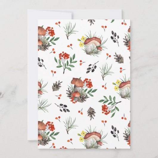 Invitation d'anniversaire de la forêt enchantée (Dos)