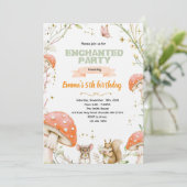Invitation d'anniversaire de la Forêt Enchantée (Debout devant)