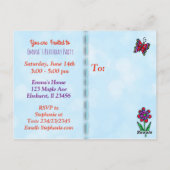 Invitation d'anniversaire de la jolie princesse et (Dos)