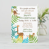 Invitation d'anniversaire de la jungle (Debout devant)