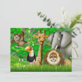 Invitation d'anniversaire de la Jungle (Debout devant)