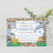 Invitation d'anniversaire de la Jungle Bleue (Debout devant)