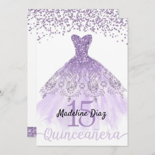 Invitation d'anniversaire de la Lavande de Quincea