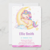 Invitation d'anniversaire de la licorne (Devant)