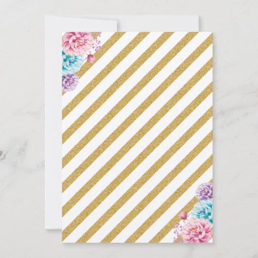 Invitation d'anniversaire de la licorne (Dos)