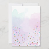 Invitation d'anniversaire de la licorne (Dos)