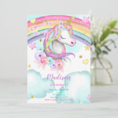 Invitation d'anniversaire de la licorne (Debout devant)
