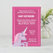 Invitation d'anniversaire de la licorne (Debout devant)