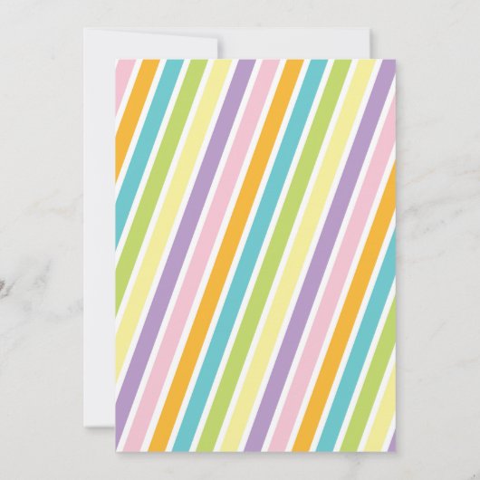 Invitation d'anniversaire de la licorne (Dos)