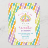 Invitation d'anniversaire de la licorne (Devant / Derrière)