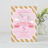 Invitation d'anniversaire de la licorne (Debout devant)