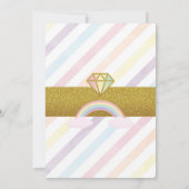 Invitation d'anniversaire de la licorne (Dos)