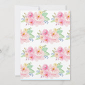 Invitation d'anniversaire de la licorne (Dos)