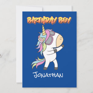 Invitation d'anniversaire de la licorne Extraordin