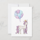 Invitation d'anniversaire de la licorne magique (Dos)