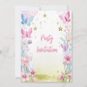 Invitation d'anniversaire de la licorne magique (Dos)