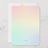 Invitation d'anniversaire de la licorne magique (Dos)