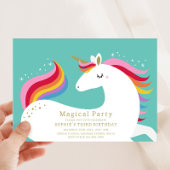 Invitation d'anniversaire de la licorne magique