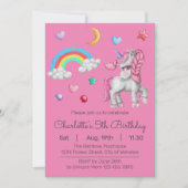 Invitation d'anniversaire de la licorne | Unicorn (Devant)