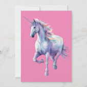 Invitation d'anniversaire de la licorne | Unicorn (Dos)