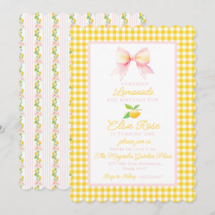 Invitation d'anniversaire de la limonade