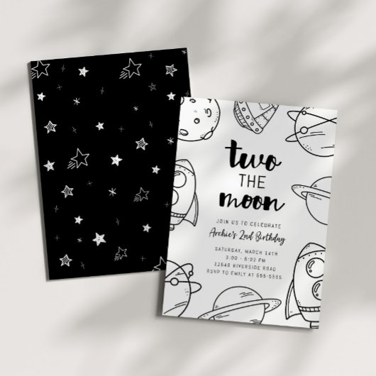 Invitation d'anniversaire de la Lune