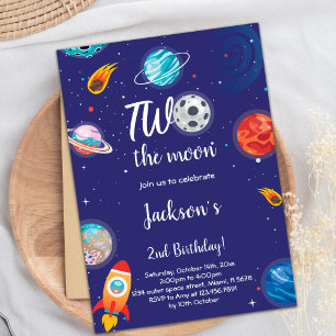 Invitation d'anniversaire de la Lune