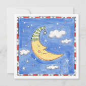 Invitation d'anniversaire de la Lune joyeuse perso (Devant)