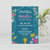 Invitation d'anniversaire de la magie florale (Debout devant)