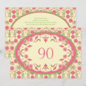 Invitation d'anniversaire de la marguerite victori (Devant / Derrière)