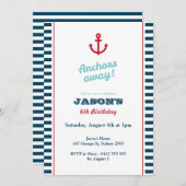 Invitation d'anniversaire de la Marine bleue (Devant / Derrière)