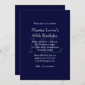 Invitation d'anniversaire de la marine classique (Devant / Derrière)