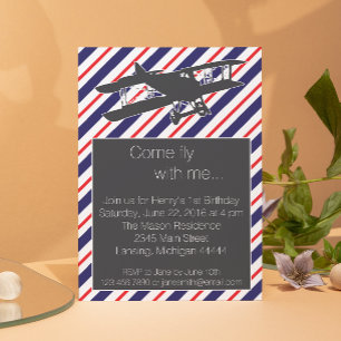 Invitation d'anniversaire de la Marine et de l'avi