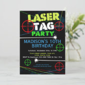Invitation d'anniversaire de la marque laser (Debout devant)