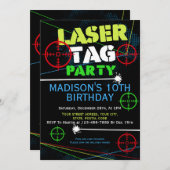 Invitation d'anniversaire de la marque laser (Devant / Derrière)