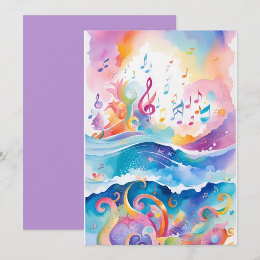 Invitation d'anniversaire de la mer (Devant / Derrière)