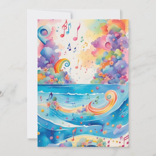 Invitation d'anniversaire de la mer (Devant)