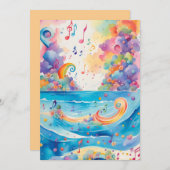 Invitation d'anniversaire de la mer (Devant / Derrière)