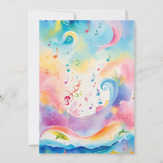 Invitation d'anniversaire de la mer (Devant)