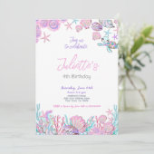 Invitation d'anniversaire de la mer (Debout devant)