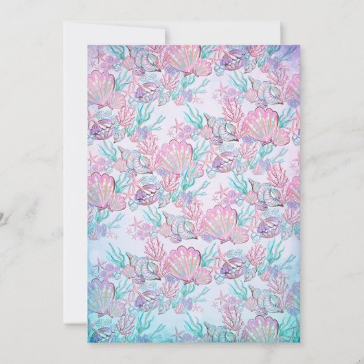 Invitation d'anniversaire de la mer (Dos)