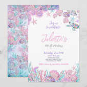 Invitation d'anniversaire de la mer (Devant / Derrière)