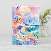 Invitation d'anniversaire de la mer (Debout devant)