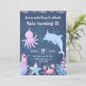 Invitation d'anniversaire de la mer (Debout devant)