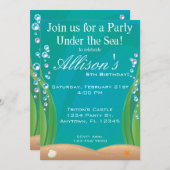 Invitation d'anniversaire de la mer (Devant / Derrière)