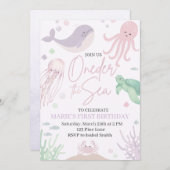 Invitation d'anniversaire de la mer (Devant / Derrière)